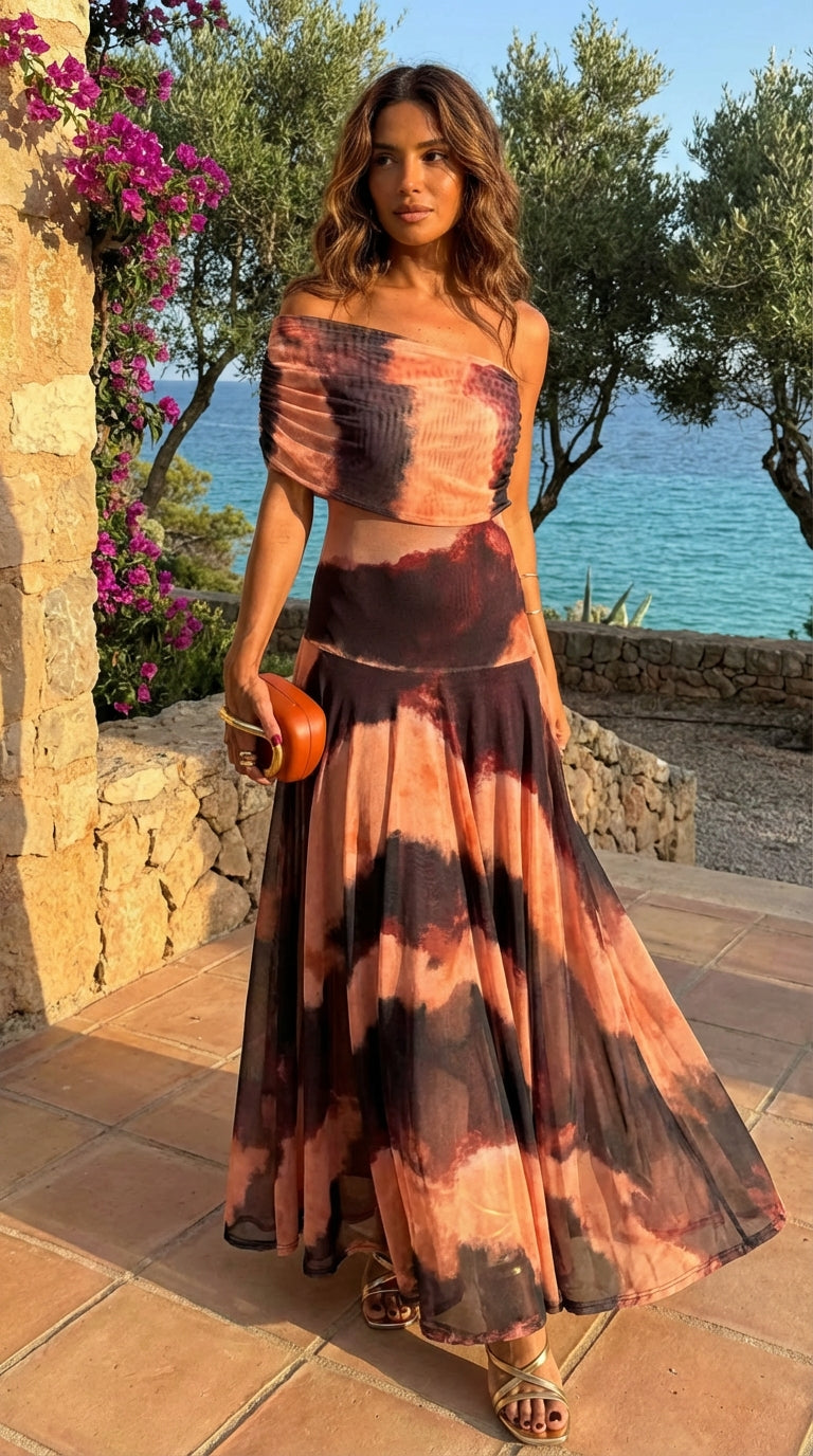 Positano | Vestido largo estampado